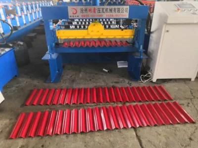 750 Aluminium Roofing Sheet Corrugating Iron Sheet Making Machine