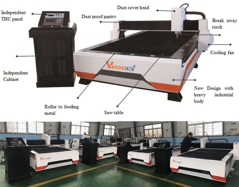 CNC Metal Steel Plate Automatic Gantry Type Flame Plasma Cutting Machine for Metal Plate Cutting