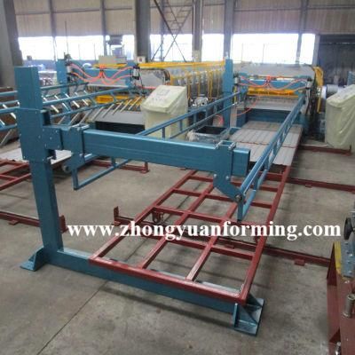 Mitsubishi PLC Control Roof Panel Cold Roll Forming Machine with Stacker