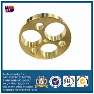 CNC Milling Brass Drilling Holes Auto Parts (WKC-369)