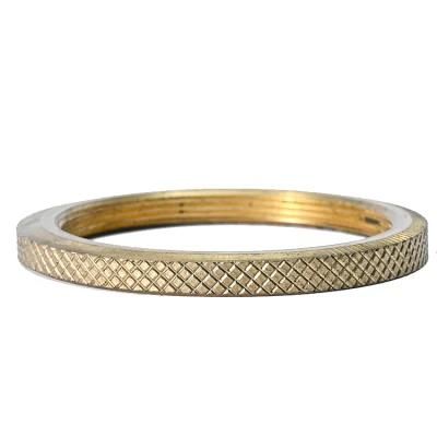 Brass CNC Machining CNC Turning Knurled Ring for Mechinical Parts