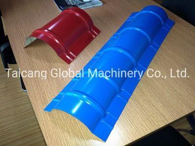 Customized GI PPGI Ridge Cap Roofing Sheet High Speed Roll Forming Machine Ridge Top Making Machine