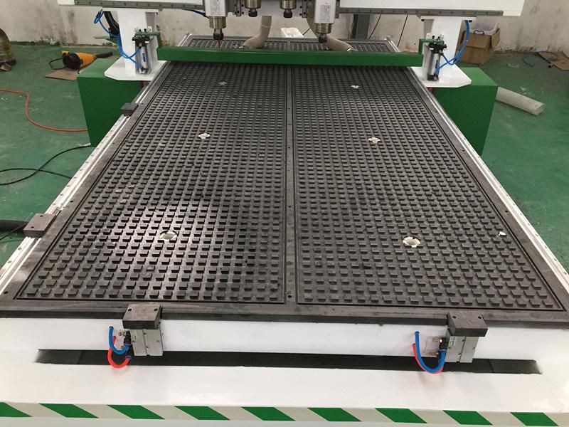High Efficiency 1325 Muti Spindles 4 Heads 3D Metal Wood CNC Router Woodworking Cutting Engraving Machinery for Wooden Door Cabinet Alumnium Carving Machine