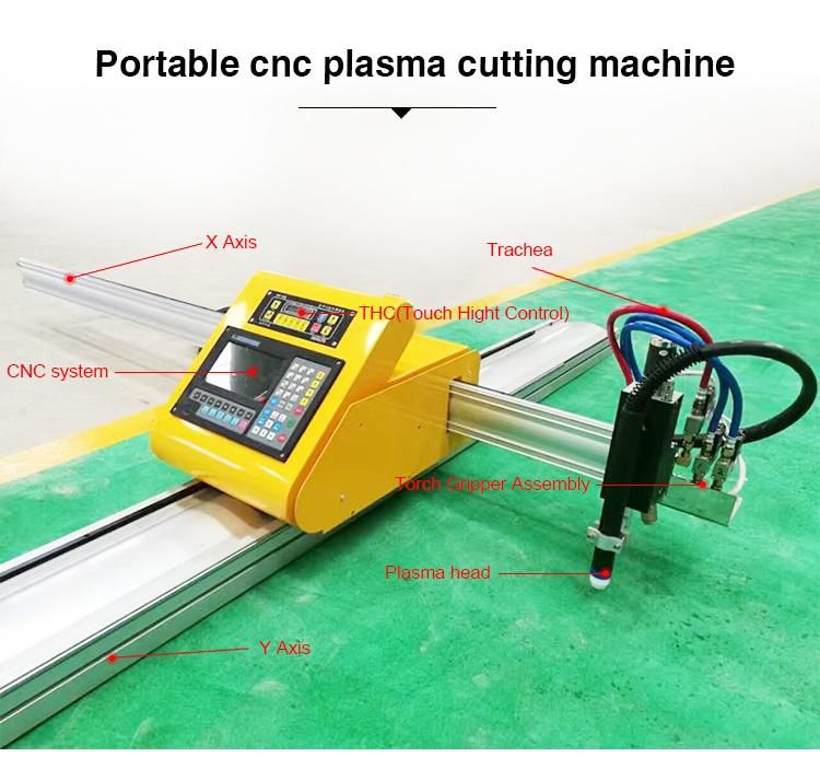 Portable CNC Plasma Cutting Machine, Iron Plate Steel Aluminum Sheet Metal Cutting Machine CNC Handheld Flame Plasma Cutter
