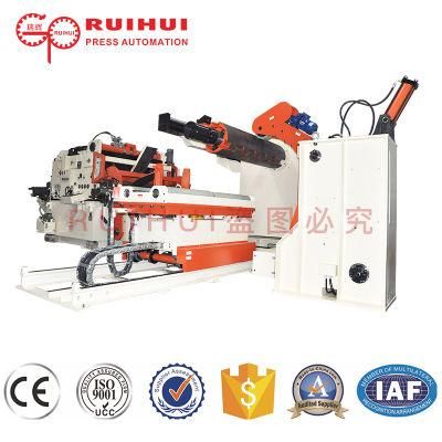 Metal Eyelet Nc Servo 3 in 1 Feeder Machine Hydraulic Uncoiler Machine Decoiler Straightener Feeder