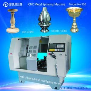 Mini Automatic CNC Metal Spinning Machine for Candle Holders (Light-duty 350B-19)