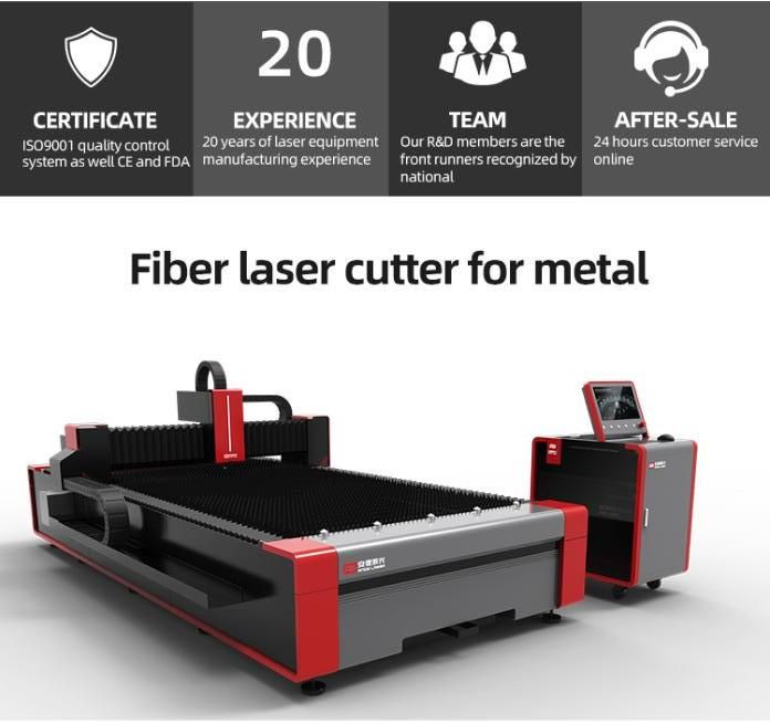Fiber Laser Cutting Machine for Plates with Separate Electric Cabinet