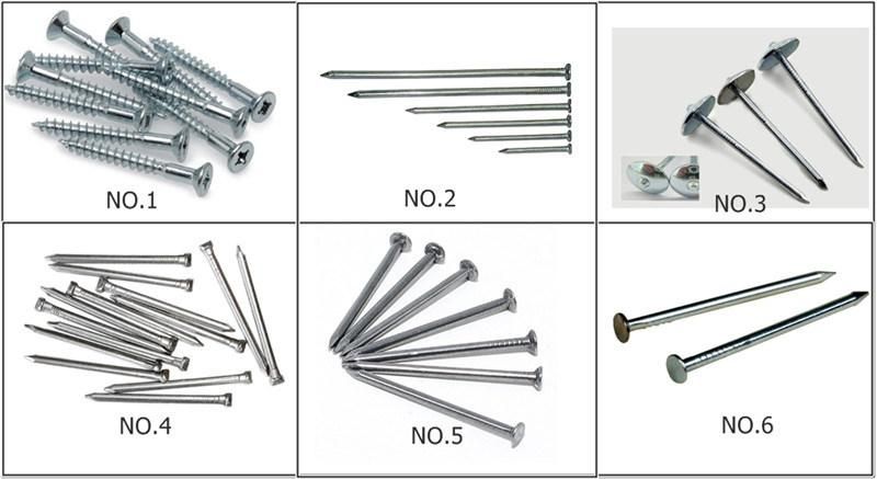 Normal and Galvanized Lost Head Common 2′ ′ Wire Nails Making Machine