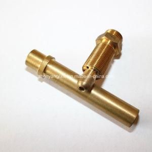 CNC Machined Brass Shaft with Thread Guide Pin, Precision Parts Metal Steel Brass Shaft
