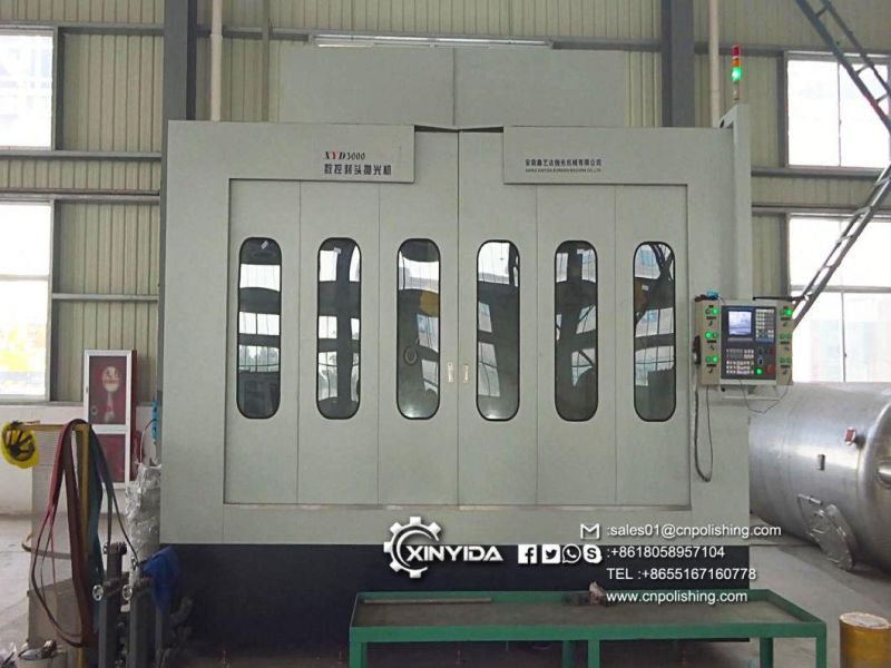 Full Enclosed Protection 3m Dished Head Grinding and Polishing Machine with Dusty Collector System