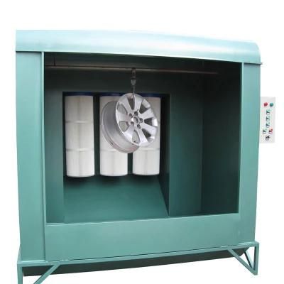 Industrial Cartridge Filter Recovery Manual Powder Coating Spray Booth for Auto Rim