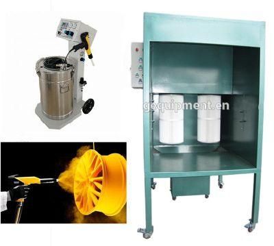 Small Manual Powder Coat Spraying Booth with Filter Recovery