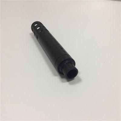 Black Anodized CNC Turning Custom Aluminum Drilling Pole with Hole