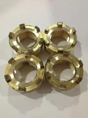 Custom Made Brass CNC Turning Axle Hex Slotted Nut for ATV/UTV