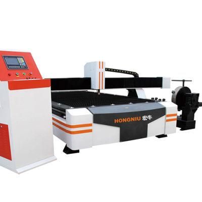 High Speed Gantry CNC Plasma Cutting Machine 1500*3000mm with Rotary