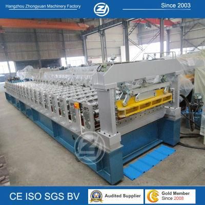Hydraulic Cutting Color Steel Roofing Panel Roll Forming Machine