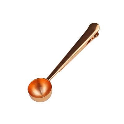 High Quality Stainless Steel Coffee Tea Measuring Spoon with Coffee Bag Clip