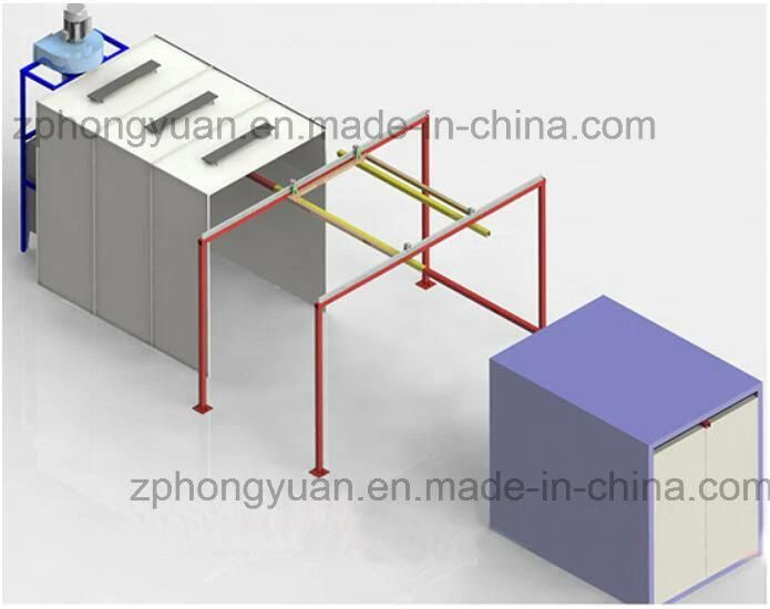 Automatic Powder Coating Booth with Large Cyclone Powder Recovery System