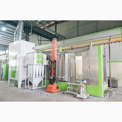 China Plant Automatic Plastic Powder Coating Spray Booth with Mono-Cyclone System