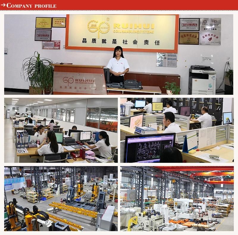 Ruihui Machinery 3 in 1 Coil Steel Sheet Decoiler Straightener Feeding Machine
