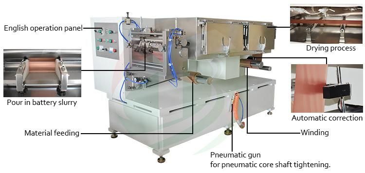 Semi-Auto Continuous Coating Lab Coating Machine for Lithium Ion Battery Electrode