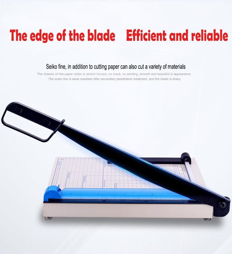 Seller Factory Plastic Sprayed Steel Manually Guillotine Paper Cutter Machine