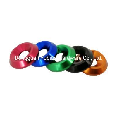 M6 M10 Aluminum Washer CNC Countersunk Anodized Washer