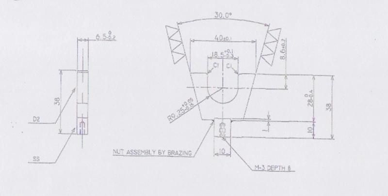 Gw Carbide - Preform Carbide Strip with Holes and Radius