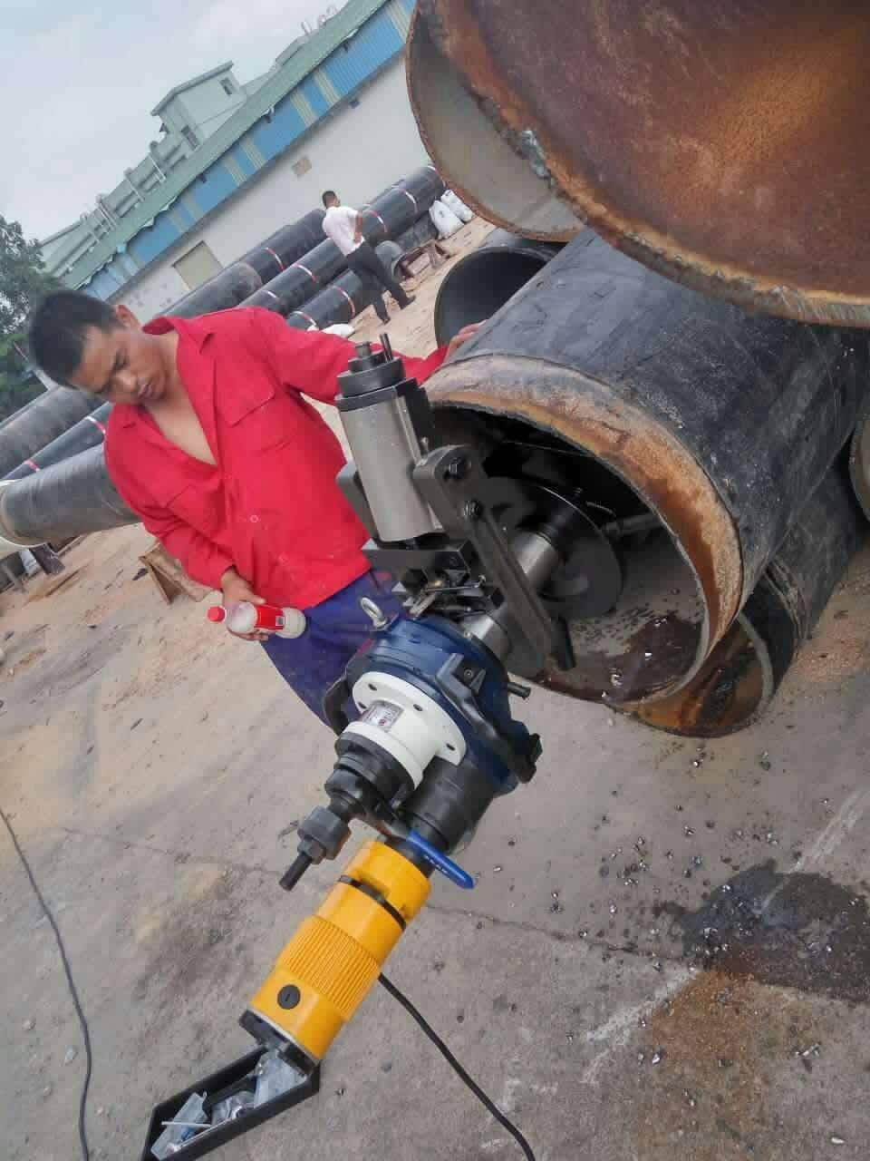 Air Operated Pneumatic Pipe Beveling Machine with High Quality