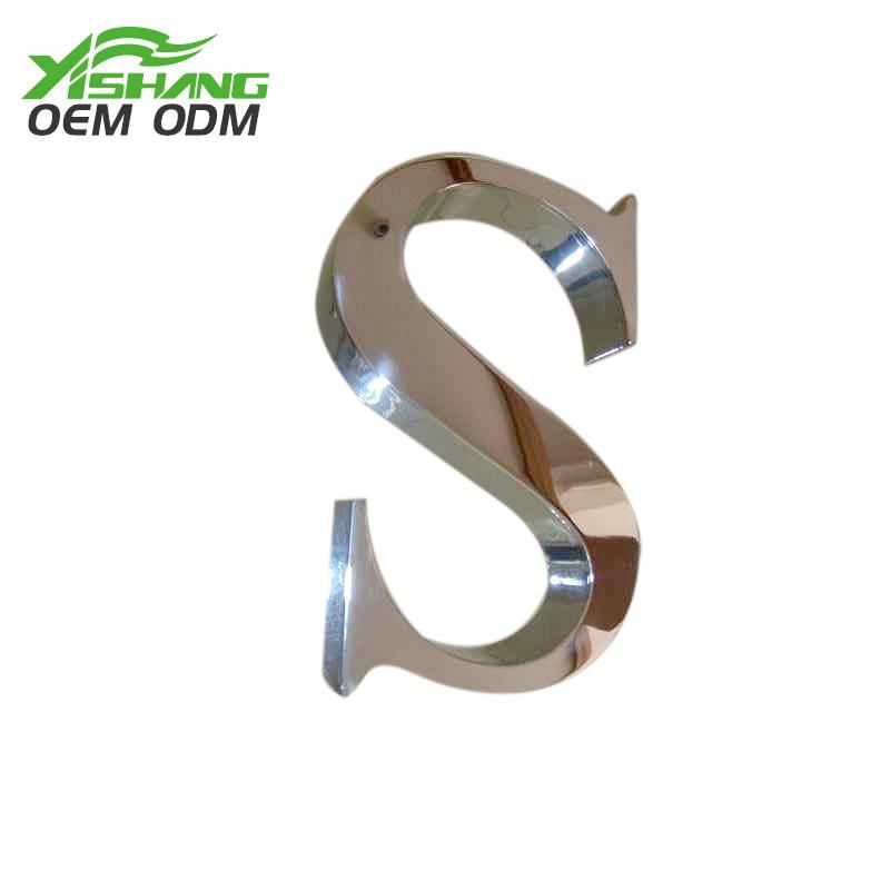 Customized Golden Outdoor LED Metal Wall Sign for Outdoor Advertising Sign