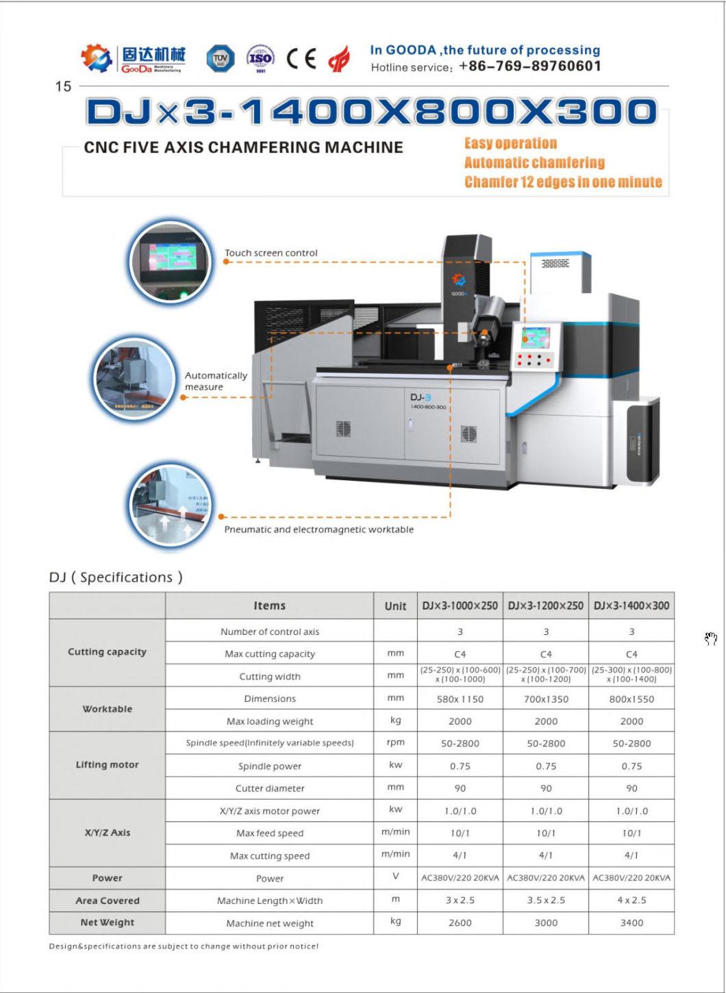 DJ3-1200*250-Own Patented Metal Plate Chamfer Bevelling Equipment