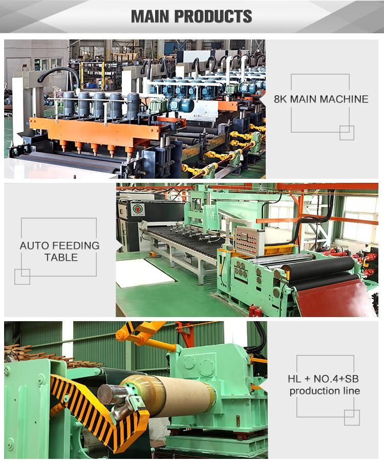 Stainless Steel Sheet or Coil Surface Processing 8K Mirror Lapping Machine
