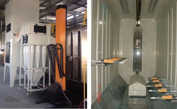 Plastic Powder Coating Spray Booth with Cyclone System