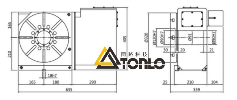 The Forth Axis Disc Brake CNC Rotary Table Tailstock of CNC Machine Accessories