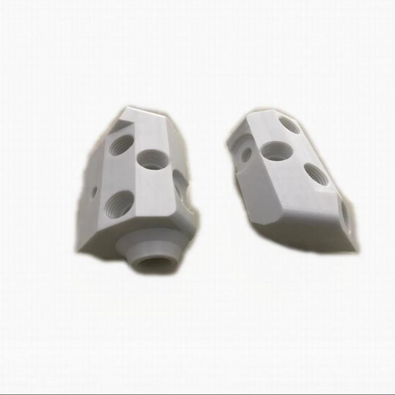 Factory Precision 5 Axis CNC Machining Delrin POM/Pet Manifold Parts with NPT Thread