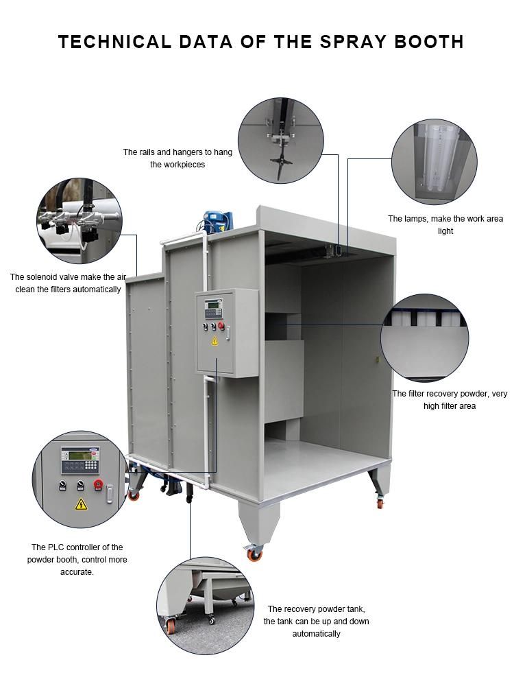 Small Powder Coating Manual Spray Cabin Booth