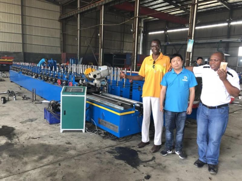 Three Decking Trapezoidal Corrugated Glazed Roofing Panel Roll Forming Machine for Export