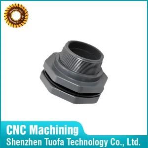 CNC Machining ABS, POM, PVC Plastic Pipe Fitting Male Adapter with Thread