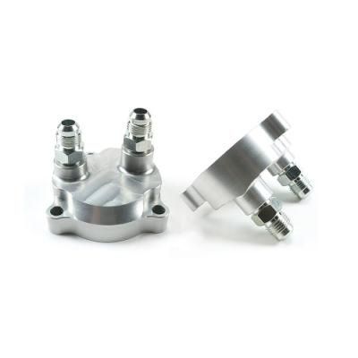 CNC Machining Customized Aluminium Automobile Racing Car Motorcycle Billet Oil Filter Adapter