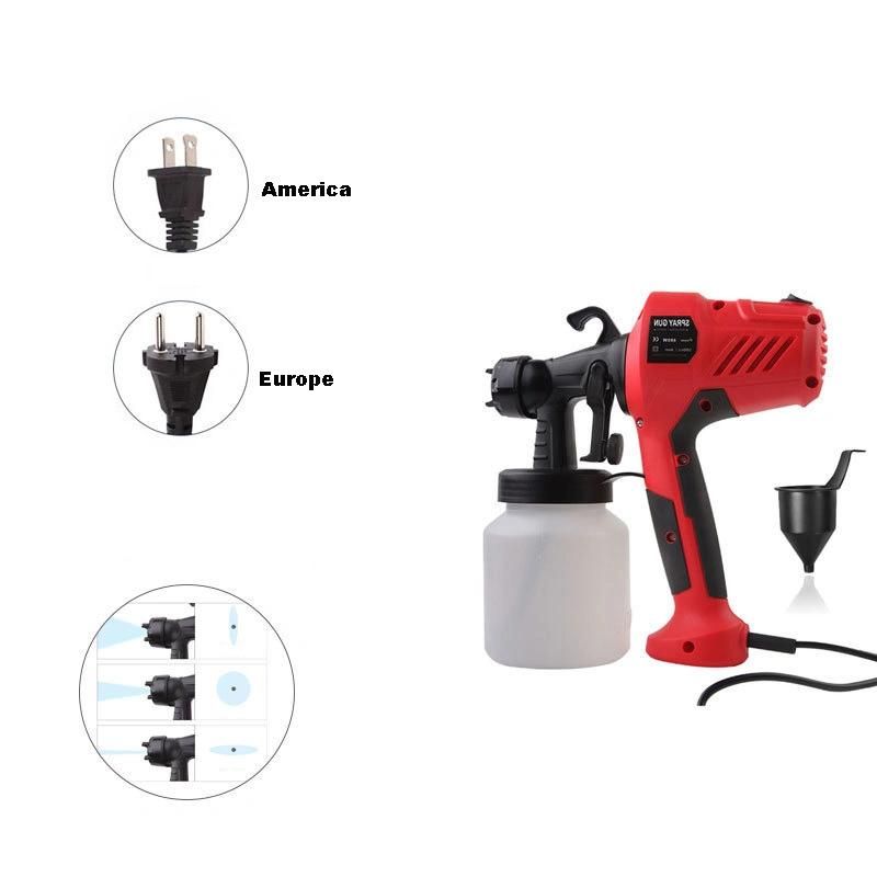 High Power 400W 800ml HVLP Lightweight Easy Spraying and Cleaning Home Electric Paint Sprayer