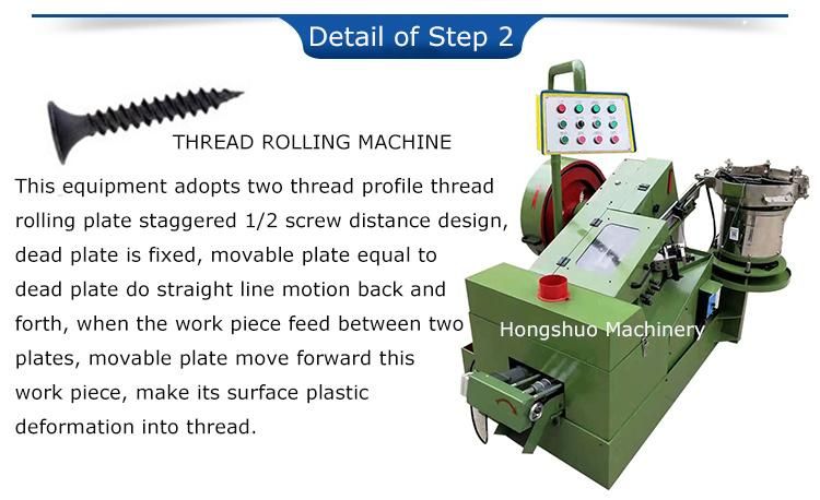 Self Hexagonal Screw Manufacturing Machine Making Taiwan M3.5 Drywall Screw Machine