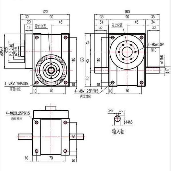 45df Series High Precision Cam Indexer, Cam Indexing, Rotary Indexing Table for Automatic Filling and Packing Machine