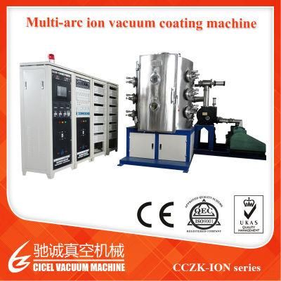 Cczk Stainless Steel Metal Logo Tin Gold, Rosegold, Black, Blue PVD Arc Ion Coating Machine