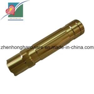 Golden Color Aluminum Metal Parts Aluminum Tube Type Part