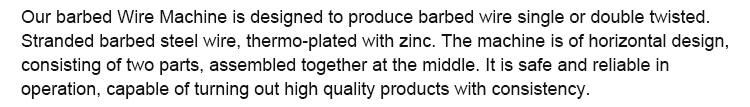 2020 Hot Sale Barbed Wire Making Machine