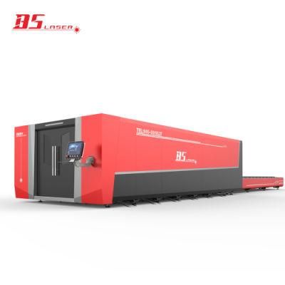 6000*2500 High Standard Enclosed Carbon Steel Aluminum Metal Fiber Laser Cutter with Exchange Platform