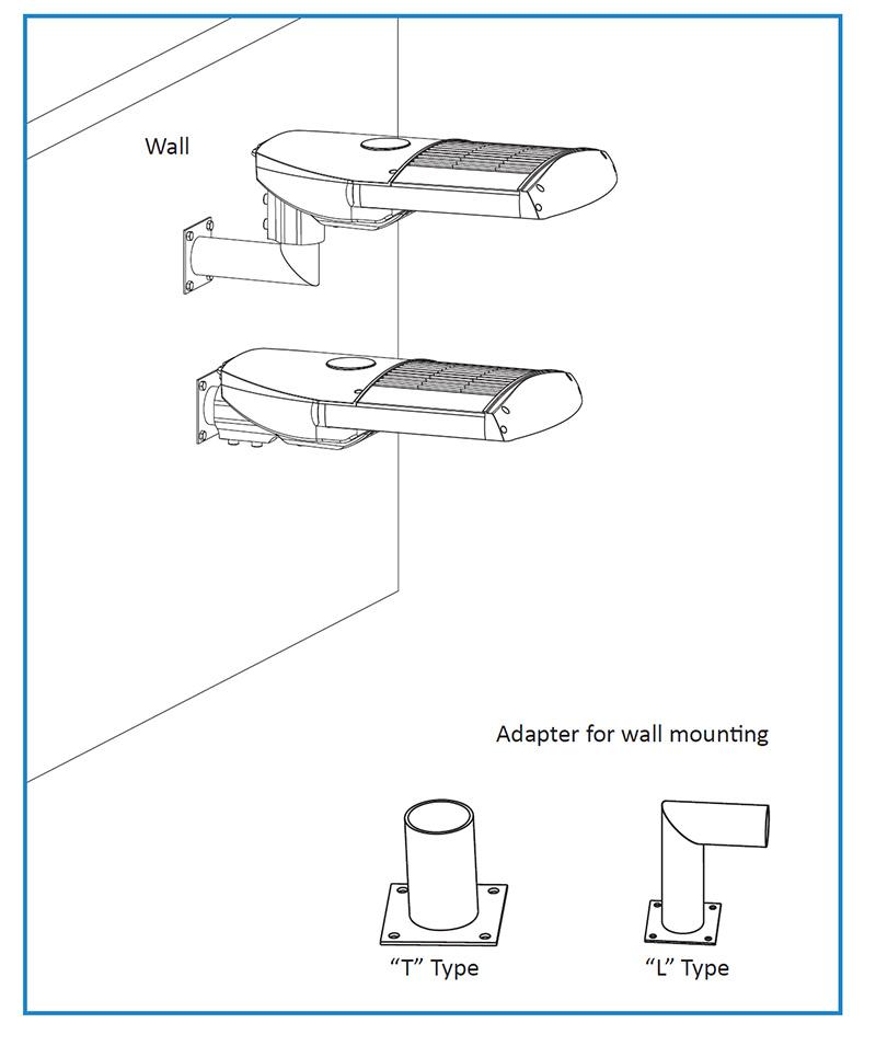 Carbon Steel Bracket of Adaptor for Wall Mounted LED Lamps