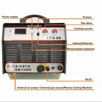 Cut-80A IGBT Air Plasma Cutter Metal Plasma Cutter with Compressor