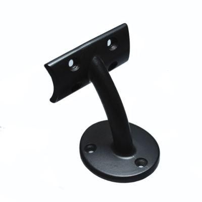 Solid Stainless Steel Stair Fittings Black Glass Tray Active Wall Bracket Armrest Bracket