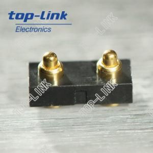 SMT Pogo Pin Connector with 2 Contacts, Spring Loaded